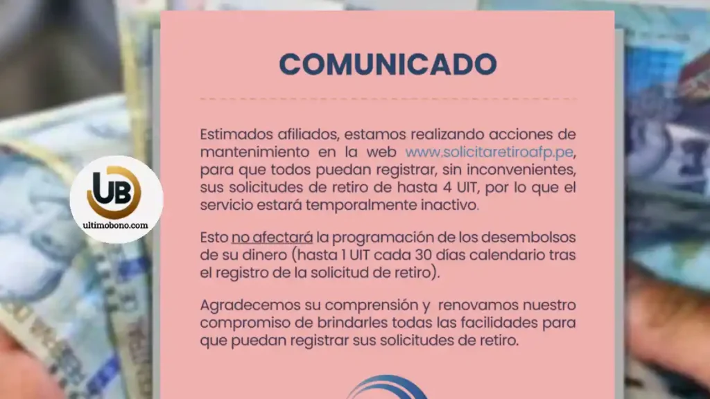 Web de retiro AFP colapsa