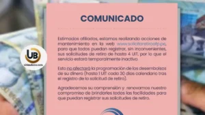 Web de retiro AFP colapsa