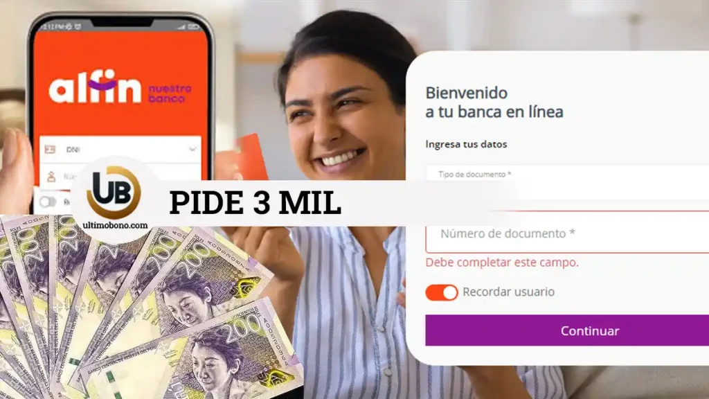 Alfin Banco préstamo online con DNI para solicitar S/ 5 mil