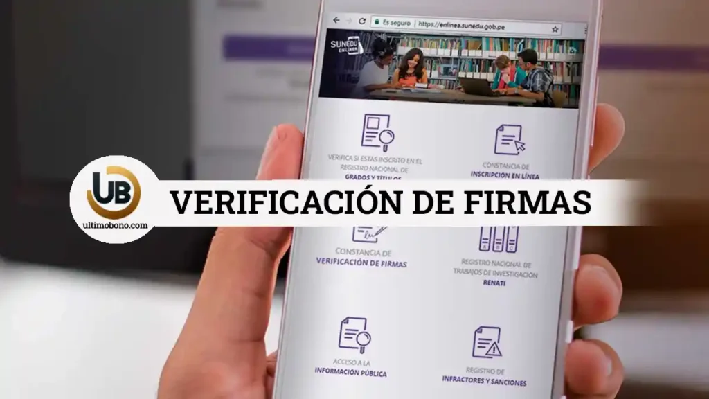 Constancia de verificación de firmas sunedu
