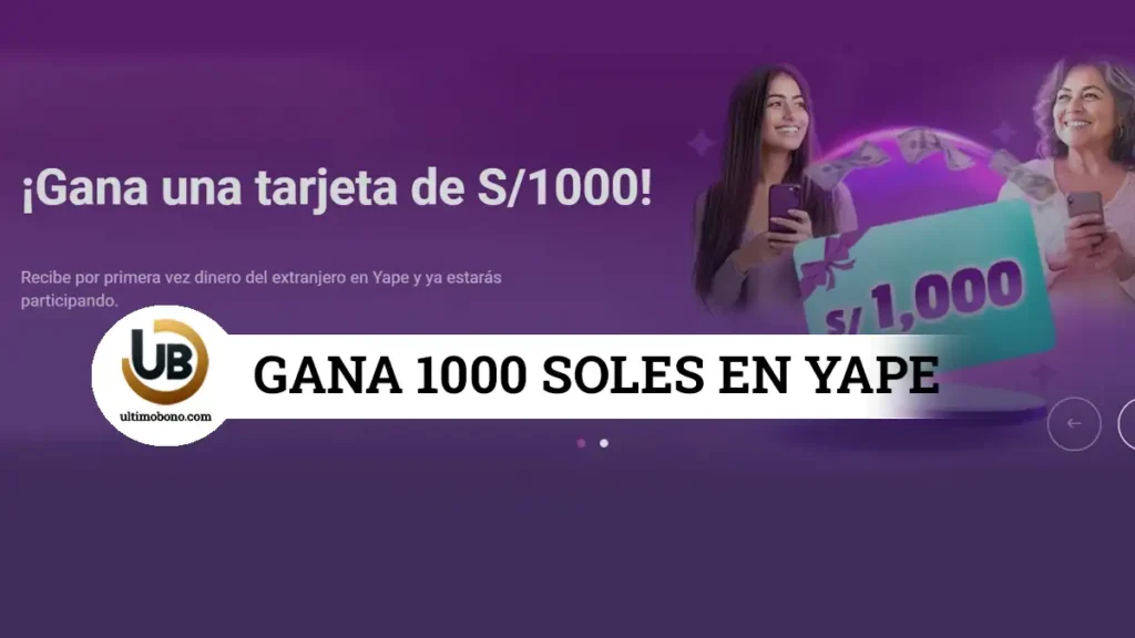 Tarjeta Yape 1000 soles