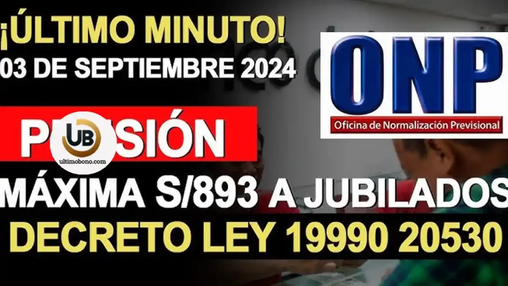 onp pensión de S/ 893